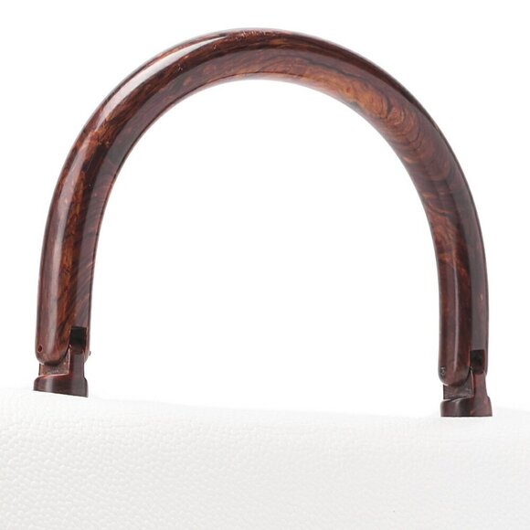 Authentic CHANEL Vintage Kelly Caviar Leather Top Handle Flap Bag Wood Handle - Picture 6 of 14